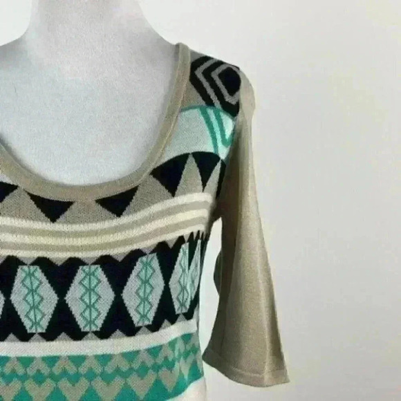 T/O sweaters sweater dress size M knit scoop neck - Picture 3 of 10